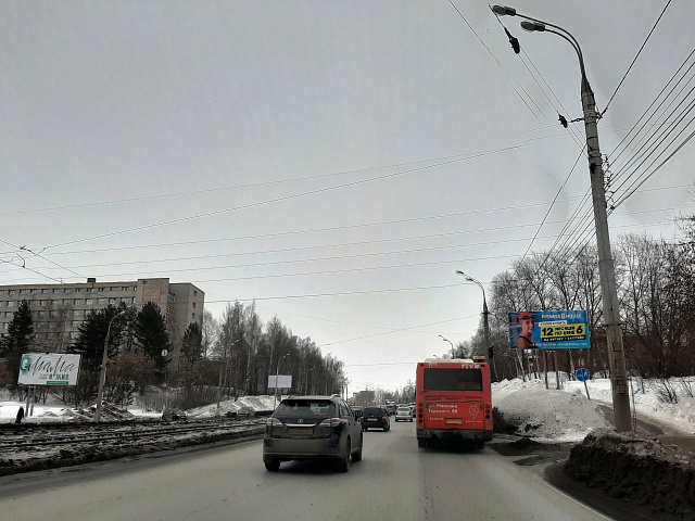 Выделенная полоса для общественного транспорта заработает на улицах Ленина и Промышленная в Ижевске с 1 апреля